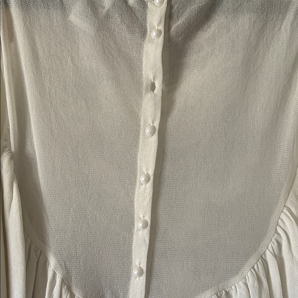 Pinky Lace Overlay Sleeveless Blouse - White - Picture 4 of 5